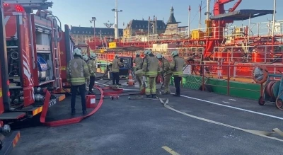 Haydarpaşa Limanı’nda yakıt ikmal gemisinde yangın
