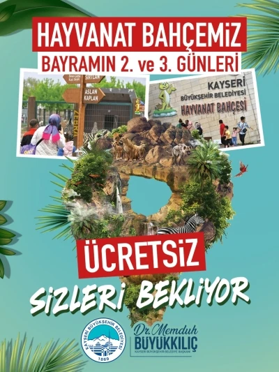 Hayvanat Bah&ccedil;esi bayramda &uuml;cretsiz
