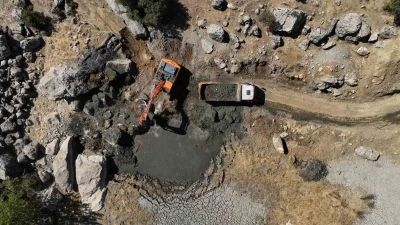 Hazro’daki gölet onarıldı
