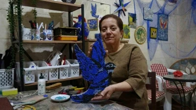 Hobi olarak başladığı mozaik sanatında dünyaya açılmak istiyor
