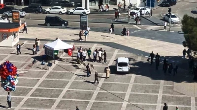 HÜDAPAR’ın Gazze standında gerginlik: Polis kavgayı önledi
