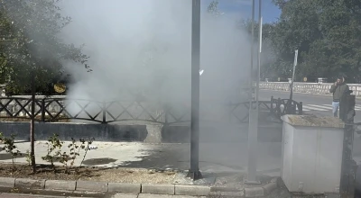 İlaçlama faaliyetini yangın sandılar
