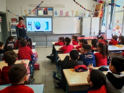 İlkokul &ouml;ğrencilerine gıda israfının &ouml;nlenmesi, balığın faydaları ve beslenme eğitimi verildi
