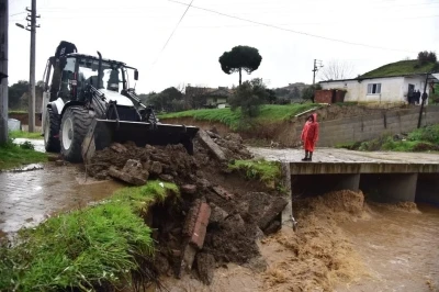 İncirliova Belediyesi&rsquo;nden yağışa hızlı m&uuml;dahale
