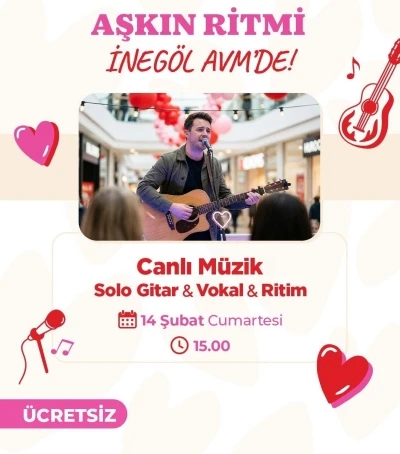 İneg&ouml;l AVM, Sevgililer G&uuml;n&uuml; programını a&ccedil;ıkladı
