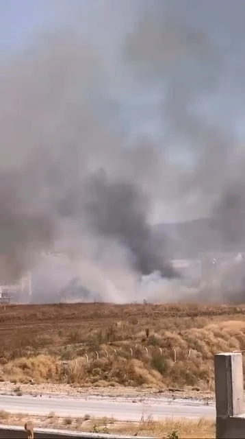 İnegöl’de anız yangını
