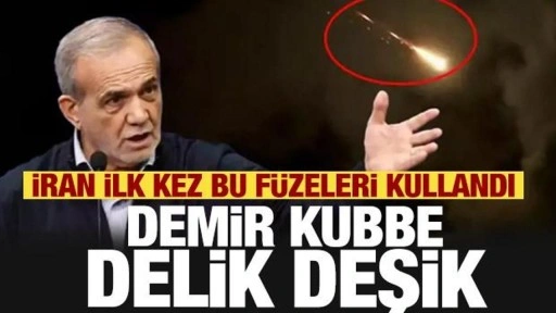 İran ilk kez bu f&uuml;zeleri kullandı: Demir kubbe delik deşik