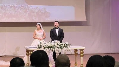 İş, siyaset ve hukuk dünyası bu nikahta buluştu. Bedia Özyurt ile Altay Atay dünya evine girdi