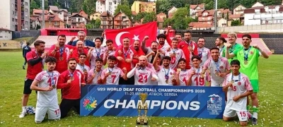 İşitme Engelliler U23 Milli Takımı, d&uuml;nya şampiyonu oldu

