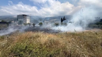 İskenderun&rsquo;da otluk alan yangını
