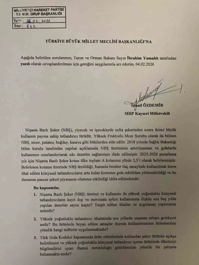 İsmail &Ouml;zdemir&rsquo;den şeker fabrikalarının sorunları hakkında soru &ouml;nergesi
