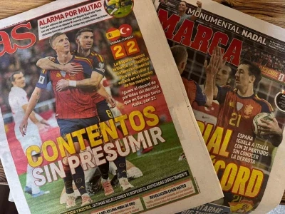 İspanyol basınından İspanya - Türkiye maçı manşetleri
