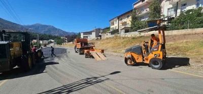 İspir’de heyelanlı bölgeye müdahale başladı
