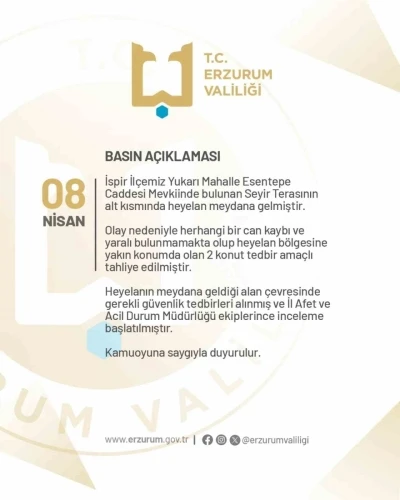 İspir&rsquo;de korkutan heyelan: 2 konut tahliye edildi
