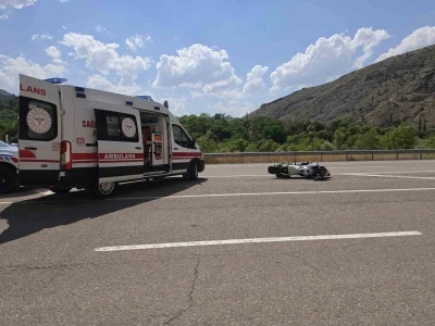 İspir&rsquo;de motosiklet kazası: 1 Yaralı
