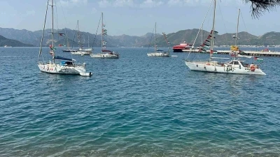 İsrail zulm&uuml;ne uğrayan "Global Sumud Filosu"ndan bir grup Marmaris&rsquo;e geldi
