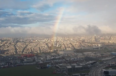 İstanbul&rsquo;da g&ouml;kkuşağı s&uuml;rprizi
