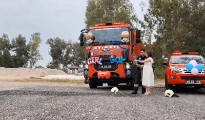 İtfaiye erinden sıra dışı cinsiyet belirleme sürprizi
