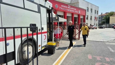 İtfaiyeciler bu defa kan için seferber oldu
