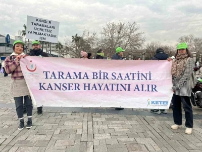 İzmir&rsquo;de rahim ağzı kanserine dikkat &ccedil;ekmek i&ccedil;in pedal &ccedil;evrildi
