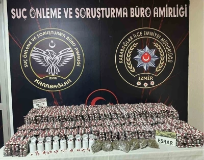 İzmir’de uyuşturucu operasyonu: 33 bin adet sentetik hap ele geçirildi
