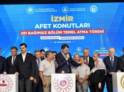 İzmir’de yangın yaraları sarılıyor: 281 yeni konutun temeli atıldı
