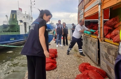 İzmir&rsquo;de yasa dışı su &uuml;r&uuml;nleri avcılarına ağır darbe: 7 ton ka&ccedil;ak midye ele ge&ccedil;irildi
