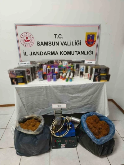 Jandarma kaçak tütün mamulleri ele geçirdi
