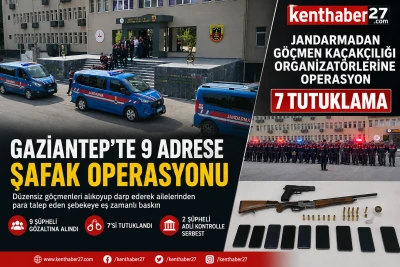 Jandarmadan g&ouml;&ccedil;men ka&ccedil;ak&ccedil;ılığı organizat&ouml;rlerine operasyon