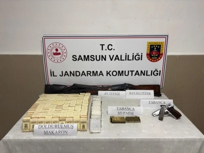 Jandarmadan kaçak tütün ve silah operasyonu
