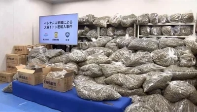 Japonya’daki uyuşturucu operasyonunda bin 46 tonluk rekor miktarda esrar ele geçirildi

