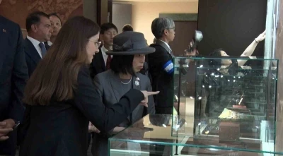 Japonya Prensesi Akiko Mikasa  ‘Arkeolojinin Altın Çağı’ sergisini ziyaret etti
