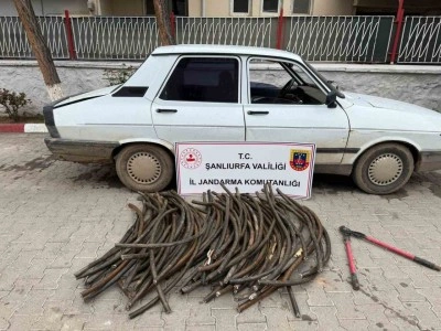 Kablo hırsızı su&ccedil;&uuml;st&uuml; yakalandı
