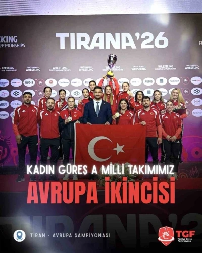 Kadın G&uuml;reş Milli Takımı, Avrupa ikincisi
