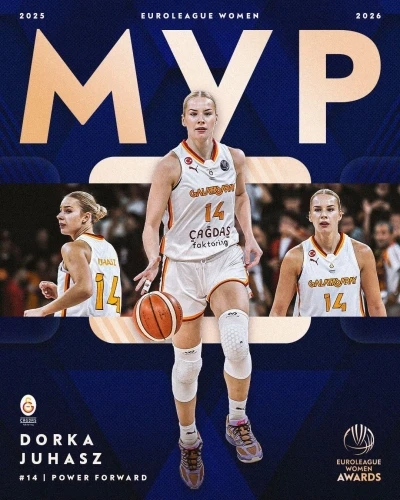 Kadınlar Euroleague&rsquo;de sezonun MVP&rsquo;si Galatasaray&rsquo;dan Dorka Juhasz
