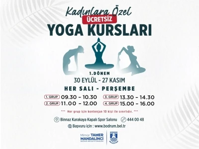 Kadınlara özel ücretsiz yoga kursları başlıyor
