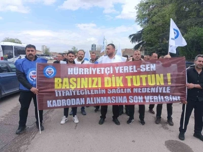 Kadroları alınan itfaiyecilerden Ankara B&uuml;y&uuml;kşehir Belediyesine tepki
