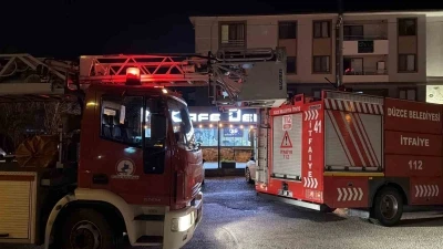 Kafenin mutfağında yanan yağ itfaiyeyi harekete ge&ccedil;irdi
