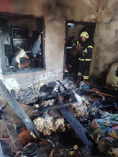 Kahramanmaraş’ta ev yangını
