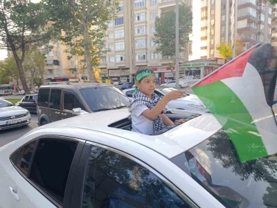 Kahramanmaraş’ta Filistin’e destek konvoyu
