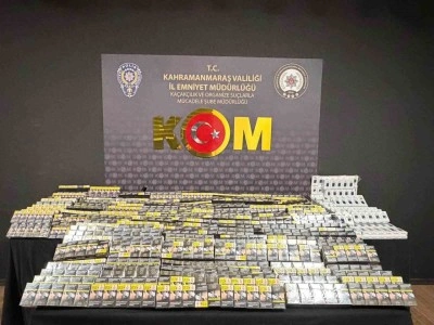 Kahramanmaraş&rsquo;ta ka&ccedil;ak sigara ve t&uuml;t&uuml;n operasyonu