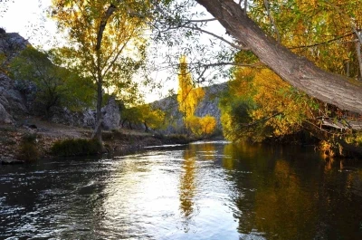 Kahramanmaraş’ta kartpostallık sohbahar manzarası
