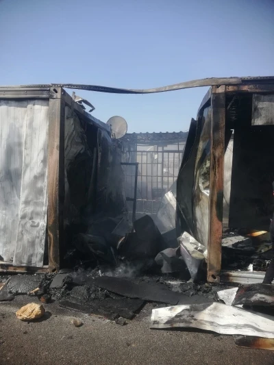 Kahramanmaraş’ta konteyner kentte yangın
