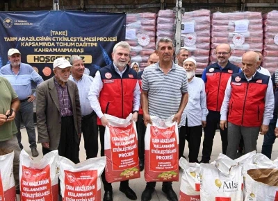 Kahramanmaraş&rsquo;ta &uuml;reticilere 47 ton soya tohumu
