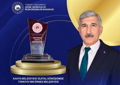 Kahta Belediyesi’ne Dijital Belediyecilikte &quot;Başarı Ödülü&quot; verildi
