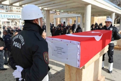 Kalp krizi sonucu vefat eden polis memuru son yolculuğuna uğurlandı
