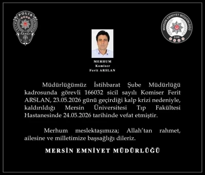 Kalp krizine yenilen komiserin naaşı memleketi Diyarbakır&rsquo;a g&ouml;nderildi
