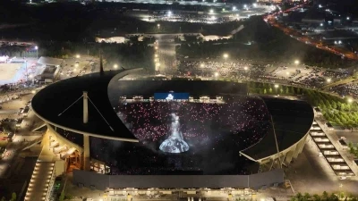 Kanye West konseri havadan g&ouml;r&uuml;nt&uuml;lendi
