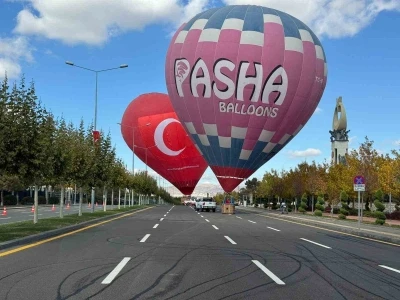 Kapadokya’da üretilen sıcak hava balonları Cumhurbaşkanlığı külliyesinde
