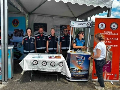 Kapıkaya Festivali&rsquo;nde vatandaşlara g&uuml;venlik bilgilendirmesi

